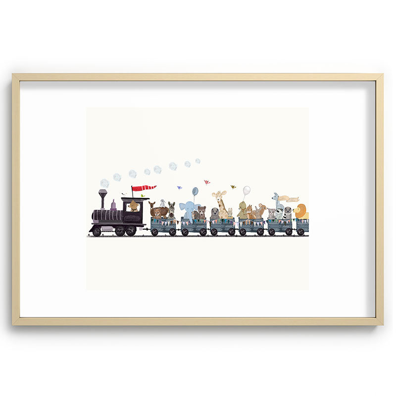 big little nursery nature train Framed Art Print Gallery Image 102