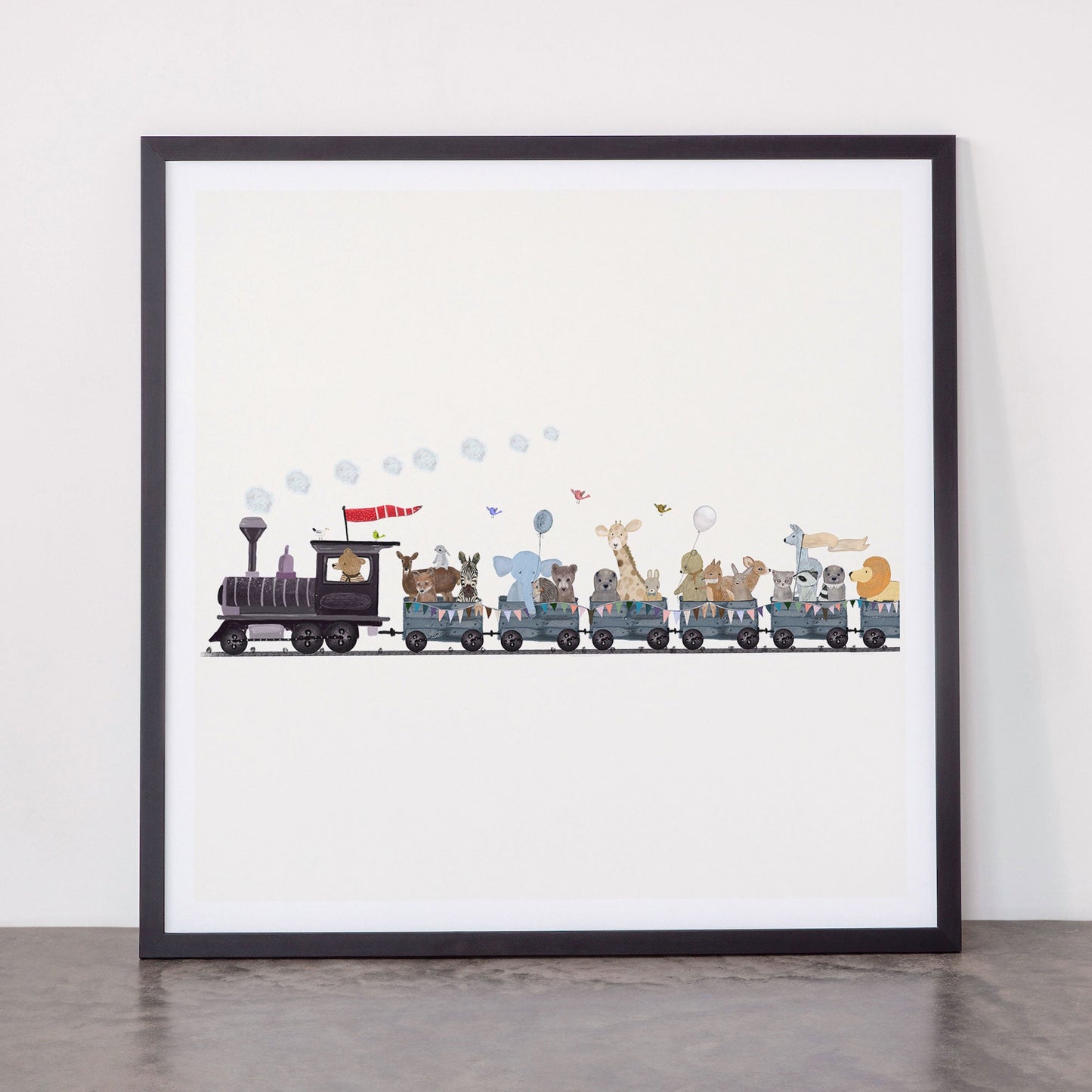 big little nursery nature train Framed Art Print Gallery Image 55