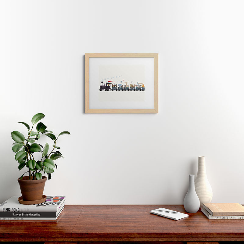 big little nursery nature train Framed Art Print Gallery Image 63