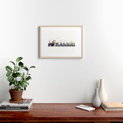 big little nursery nature train Framed Art Print Gallery Image 26
