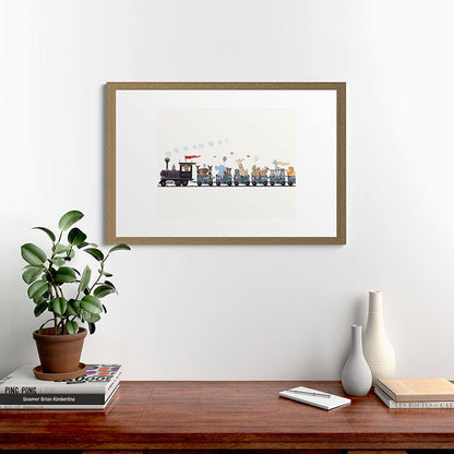 big little nursery nature train Framed Art Print Gallery Image 56