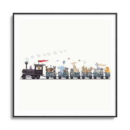 big little nursery nature train Framed Art Print Gallery Image 126