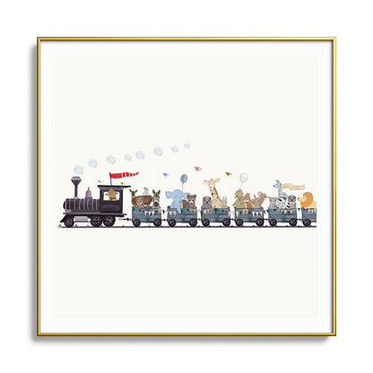 big little nursery nature train Framed Art Print Gallery Image 136