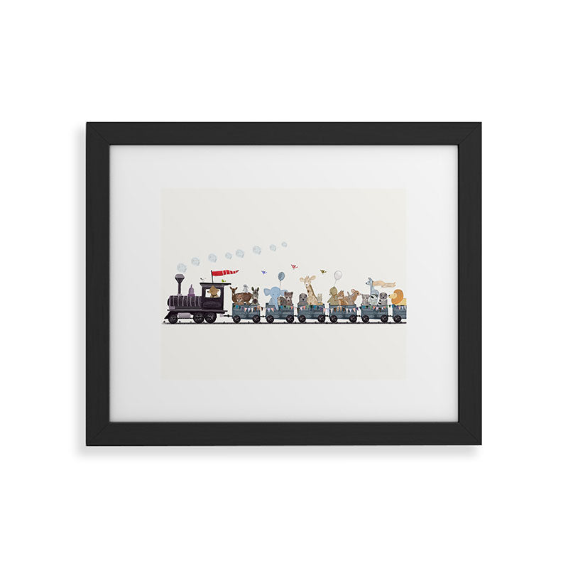 big little nursery nature train Framed Art Print Gallery Image 40