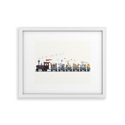 big little nursery nature train Framed Art Print Gallery Image 34