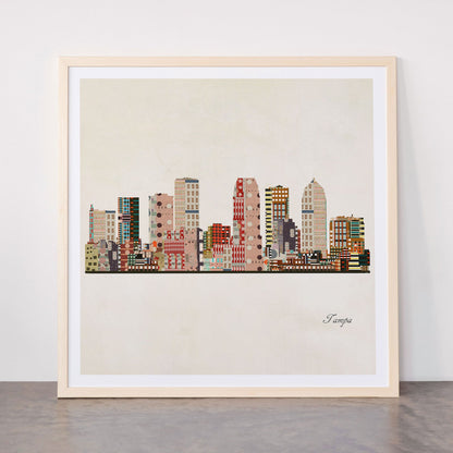 tampa skyline Framed Art Print Gallery Image 77