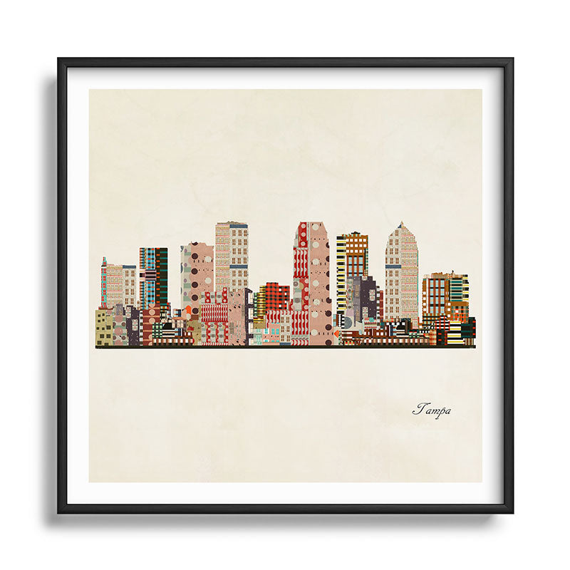 tampa skyline Framed Art Print Gallery Image 122