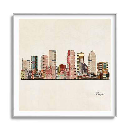 tampa skyline Framed Art Print Gallery Image 141