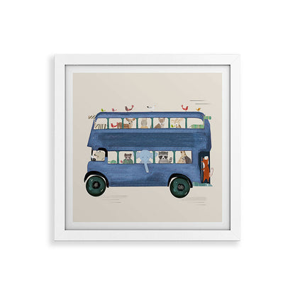 the big blue bus Framed Art Print Gallery Image 82