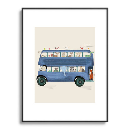 the big blue bus Framed Art Print Gallery Image 116