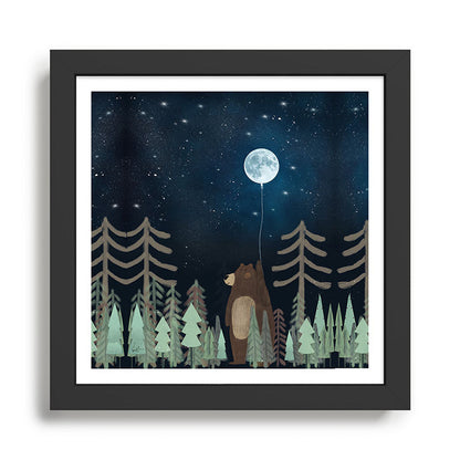 the moon balloon Framed Art Print Gallery Image 2