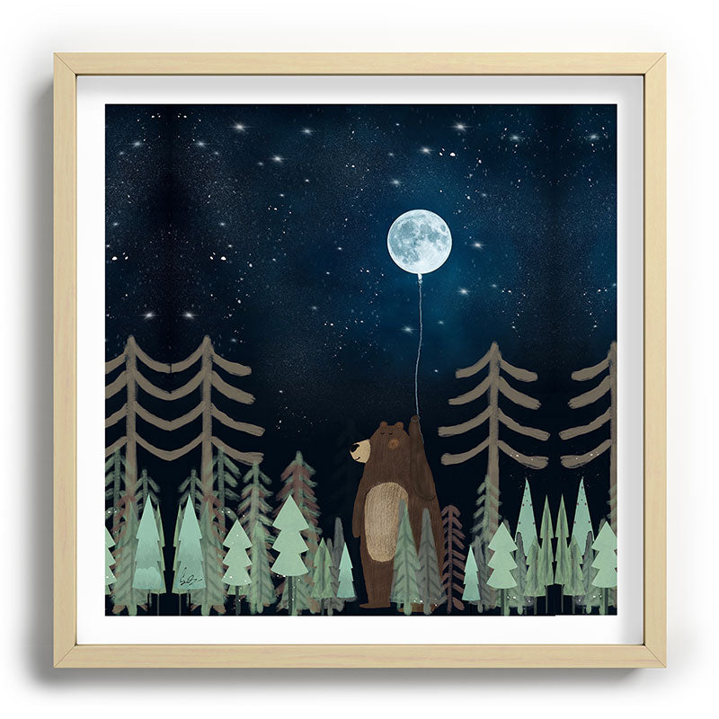 the moon balloon Framed Art Print Gallery Image 109