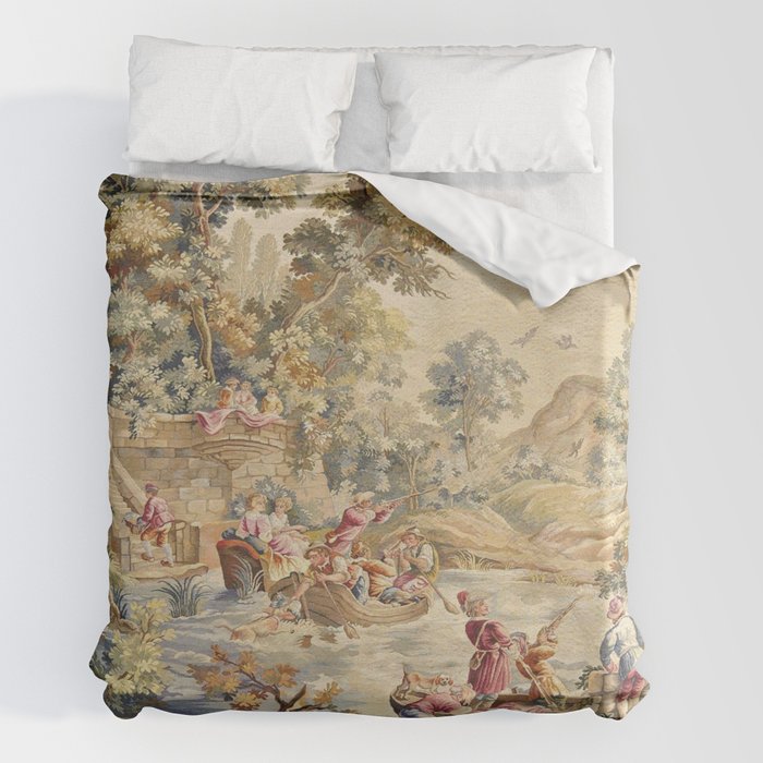 Antique Aubusson Louis XV French Tapestry Duvet Cover Gallery Image 2