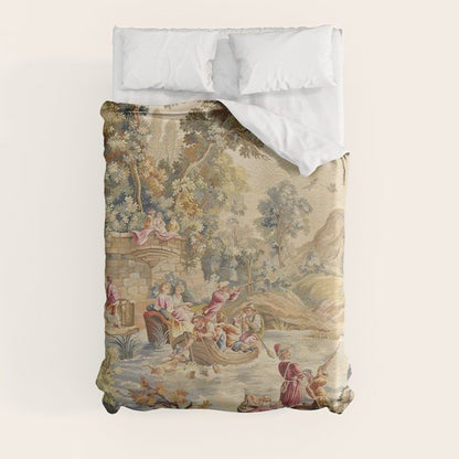 Antique Aubusson Louis XV French Tapestry Duvet Cover Gallery Image 8