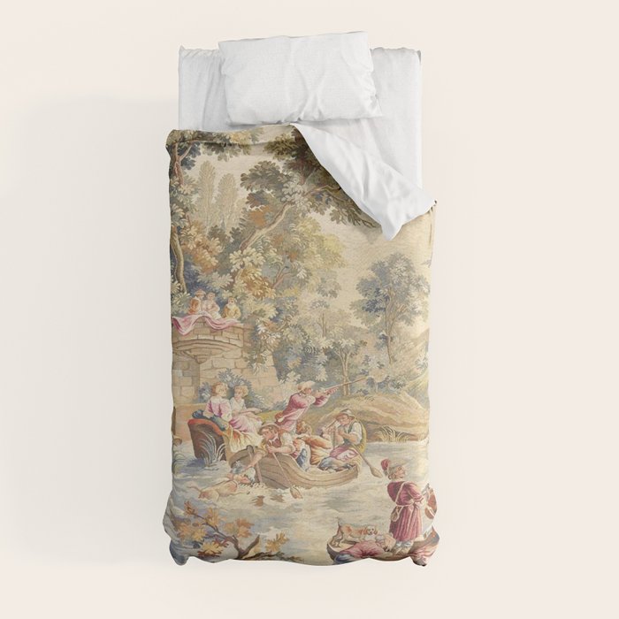 Antique Aubusson Louis XV French Tapestry Duvet Cover Gallery Image 4
