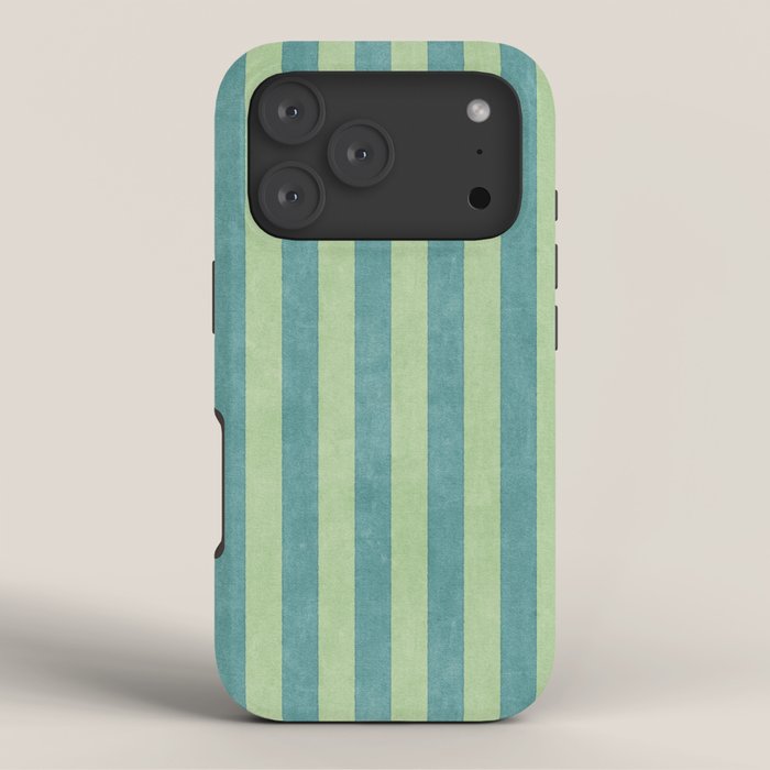 STRIPES - 005 - teal and green iPhone Case Gallery Image 3
