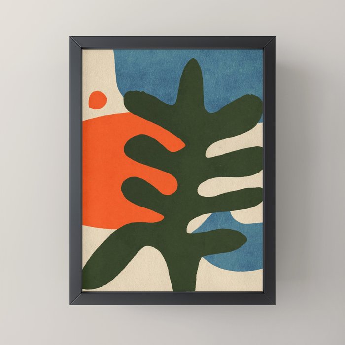Abstract Sun and Leaf Shapes Mini Art Print Gallery Image 3
