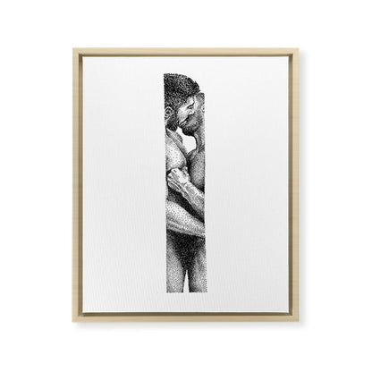 Kiss NOODDOOD Strip Framed Canvas Print Gallery Image 8