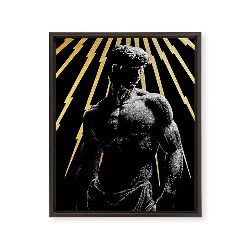 Strength of Zeus (Gold doesn't print shiny) Framed Canvas Print Gallery Image 4