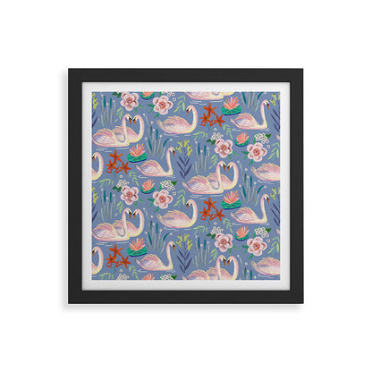 Swan Pattern Framed Art Print Gallery Image 50