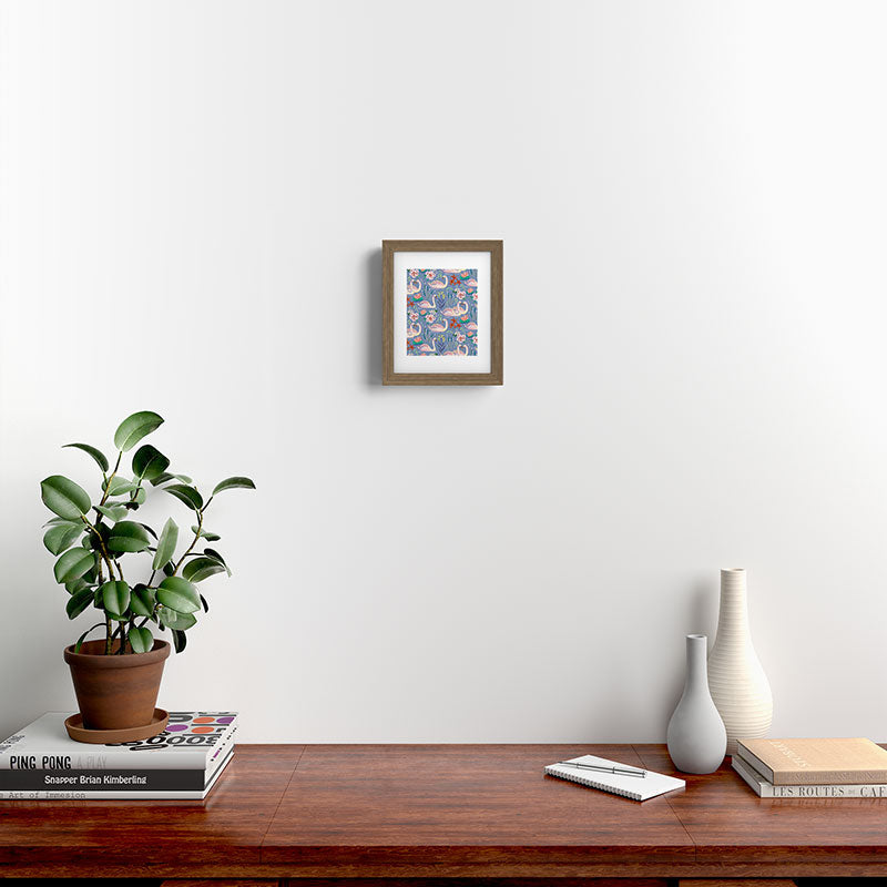 Swan Pattern Framed Art Print Gallery Image 10