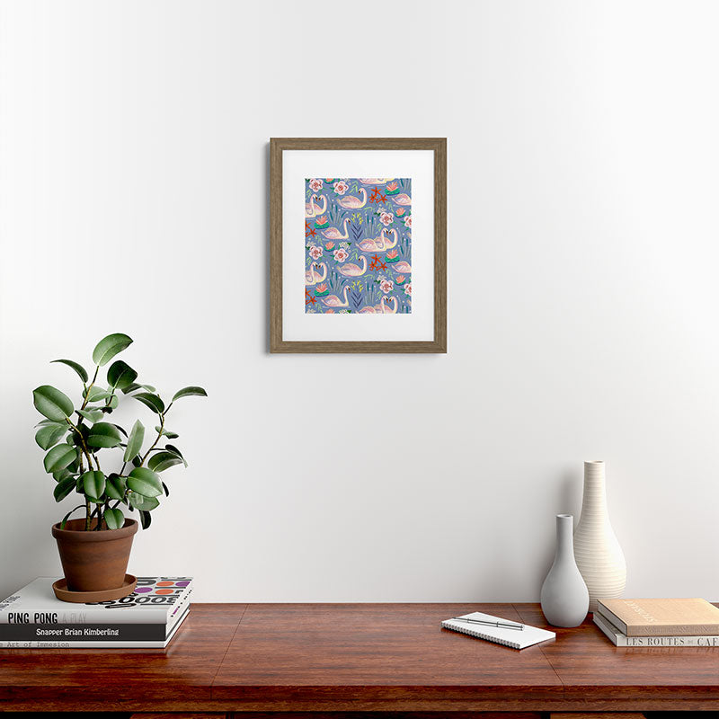 Swan Pattern Framed Art Print Gallery Image 53