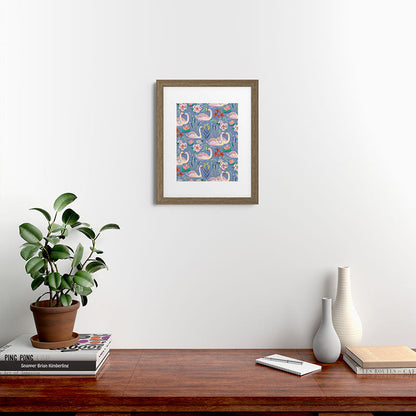 Swan Pattern Framed Art Print Gallery Image 53