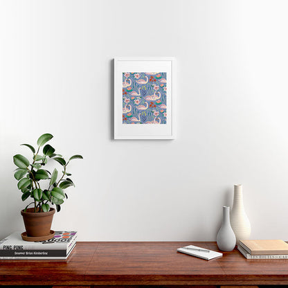 Swan Pattern Framed Art Print Gallery Image 32