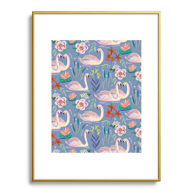 Swan Pattern Framed Art Print Gallery Image 124