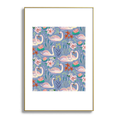 Swan Pattern Framed Art Print Gallery Image 127
