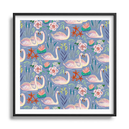 Swan Pattern Framed Art Print Gallery Image 122