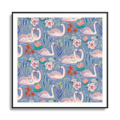 Swan Pattern Framed Art Print Gallery Image 126