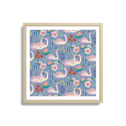 Swan Pattern Framed Art Print Gallery Image 27