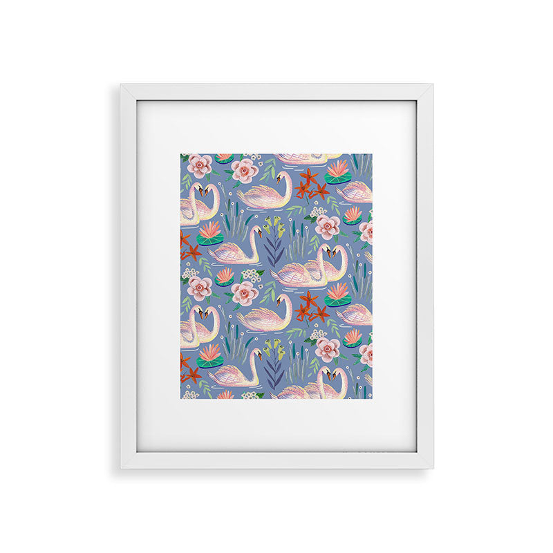 Swan Pattern Framed Art Print Gallery Image 34