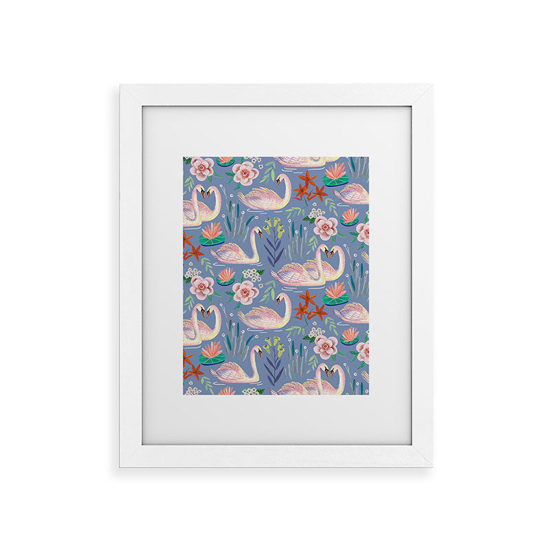 Swan Pattern Framed Art Print Gallery Image 70