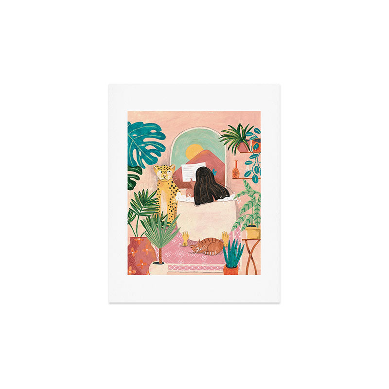 Woman relaxing in bath travel Art Print Gallery Image 3