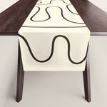 Abstract Lines 2 black and white Table Runner Gallery Image 1