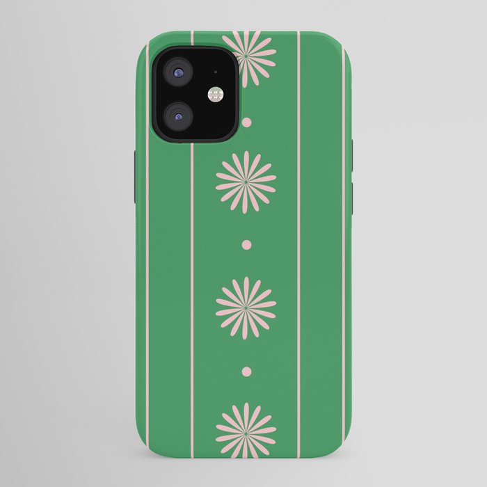 Daisy Stripes Green and Pink Pattern iPhone Case Gallery Image 41
