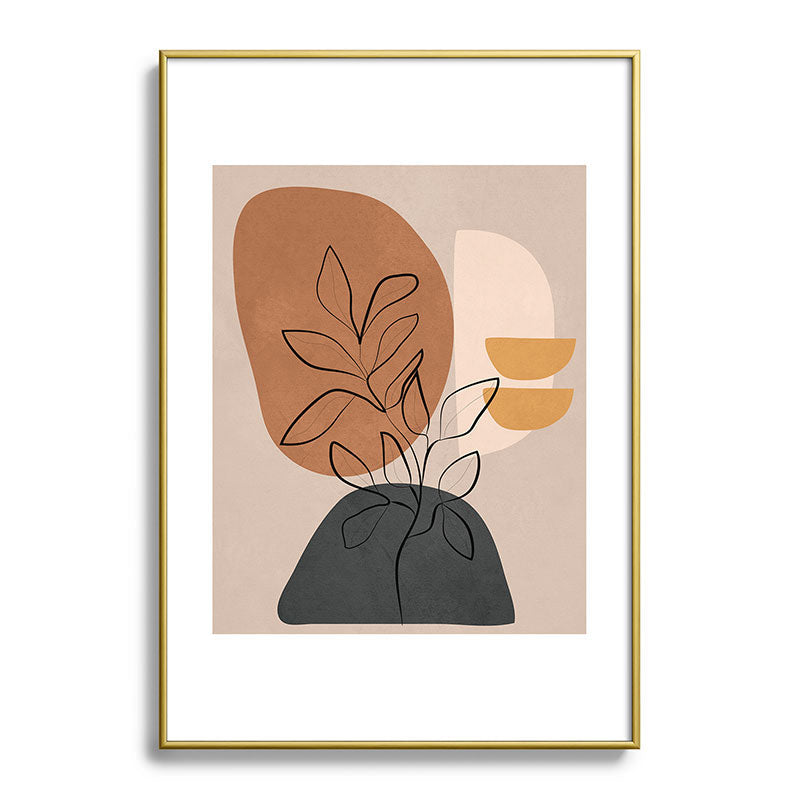 Abstract Minimal Plant 1 Framed Art Print Gallery Image 90