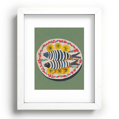 Mediterranean Fish Plate Framed Art Print Gallery Image 75
