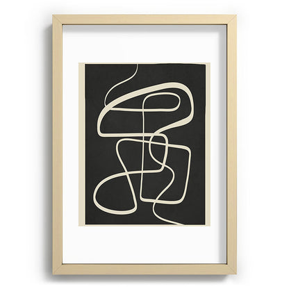 Modern Abstract Lines - Noir Framed Art Print Gallery Image 71