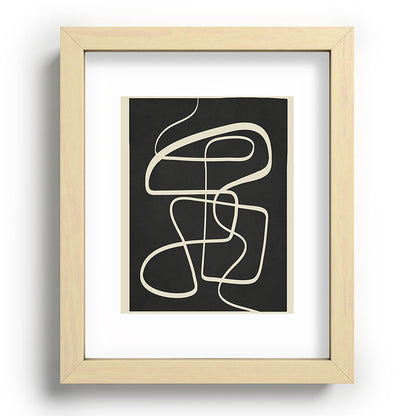 Modern Abstract Lines - Noir Framed Art Print Gallery Image 69