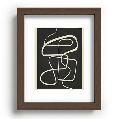Modern Abstract Lines - Noir Framed Art Print Gallery Image 63