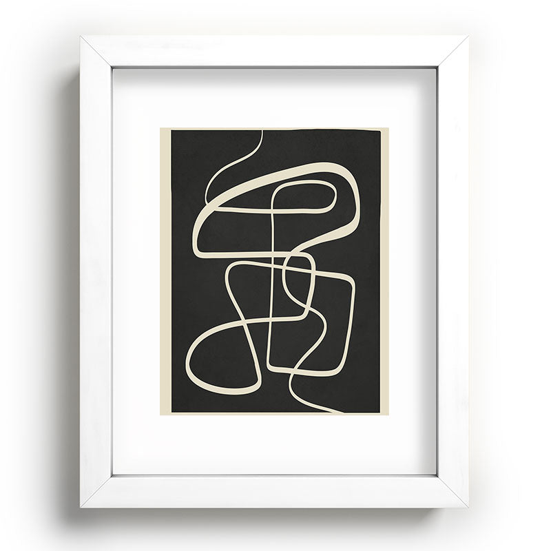 Modern Abstract Lines - Noir Framed Art Print Gallery Image 76