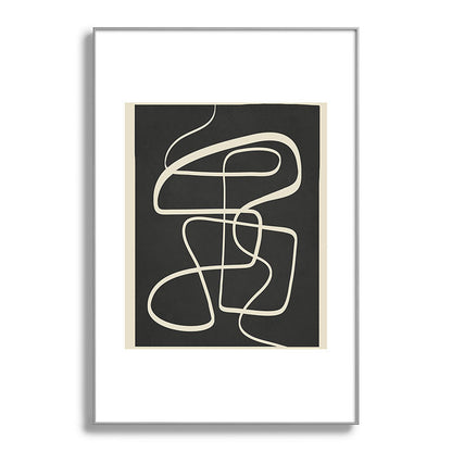 Modern Abstract Lines - Noir Framed Art Print Gallery Image 101