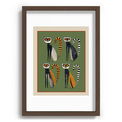 Striped Lemurs Framed Art Print Gallery Image 65