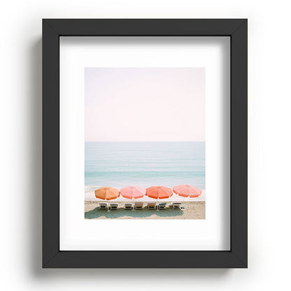 Beach Umbrella Pastel Minimalist AI Photography Framed Art Print Gallery Image 58