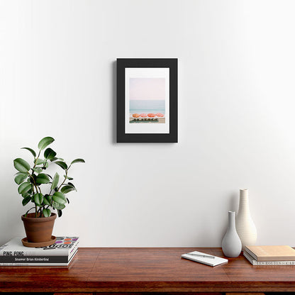Beach Umbrella Pastel Minimalist AI Photography Framed Art Print Gallery Image 31