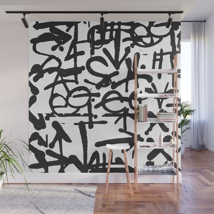 Graffiti Pattern Wall Mural Gallery Image 1