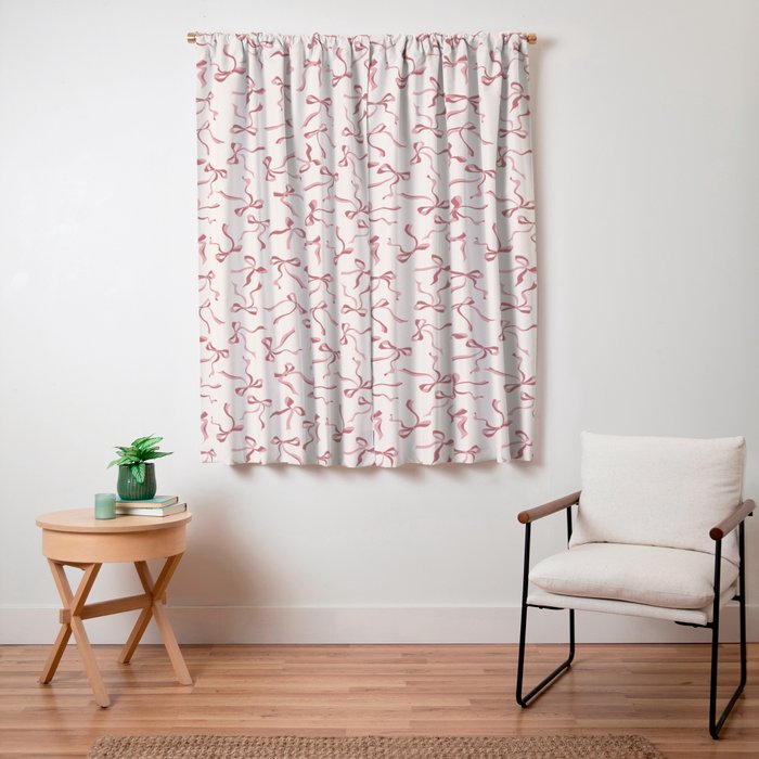 Coquette Pink Bows Window Curtain Gallery Image 7